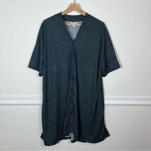 Conrado City to Beach green Polka Dot Pocketed Button Up Dress Size M/L